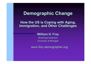 Demographic Change How the US is Coping with Aging, William H. Frey