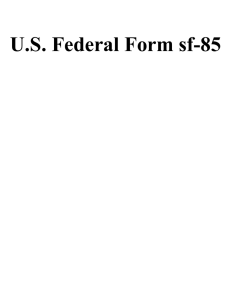 U.S. Federal Form sf-85