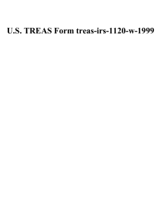 U.S. TREAS Form treas-irs-1120-w-1999