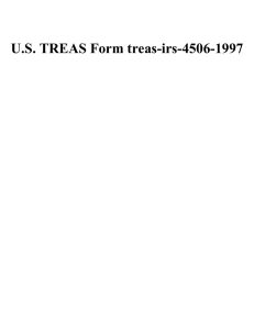 U.S. TREAS Form treas-irs-4506-1997