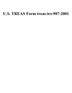 U.S. TREAS Form treas-irs-907-2001