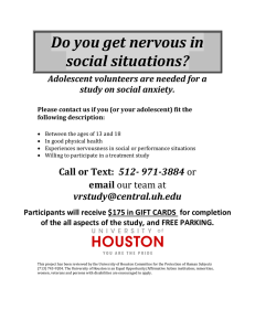 Do you get nervous in social situations? study on social anxiety.
