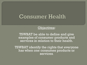 Objectives: TSWBAT be able to define and give