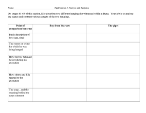 Night: Hanging Scene Analysis Worksheet