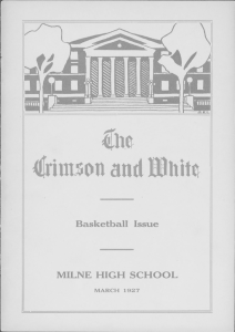 Cue &lt;li1mj5on and BJliite Basketball Issue MILNE HIGH SCHOOL