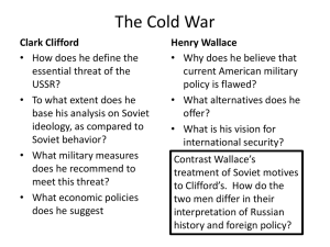 Cold War: Clifford vs. Wallace - Study Guide