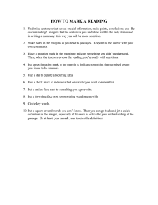 HOW TO MARK A READING