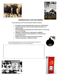 DEMOBILIZATION:  POST WWI AMERICA