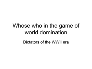Whose who in the game of world domination