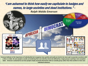 Emerson Quote: Individuality vs. Societal Labels