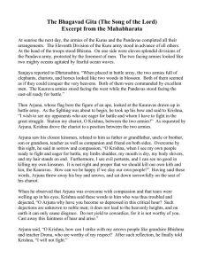 Bhagavad Gita Excerpt: Arjuna and Krishna's Dialogue