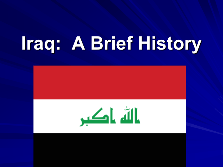 Iraq: A Brief History