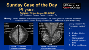 Mammography Physics: Case Study on Image Quality