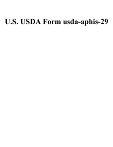 U.S. USDA Form usda-aphis-29