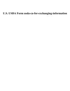 U.S. USDA Form usda-ca-for-exchanging-information