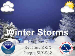 Winter Storms Chapter 17 Sections 2 &amp; 3 Pages 567-582