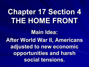 Chapter 17 Section 4 THE HOME FRONT
