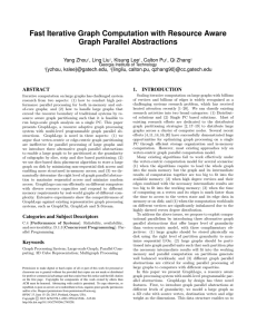 Fast Iterative Graph Computation with Resource Aware Graph Parallel Abstractions