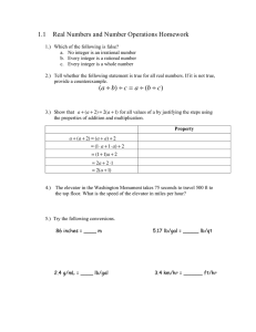 1.1  Real Numbers and Number Operations Homework