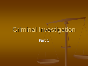 Criminal Investigation Part 1