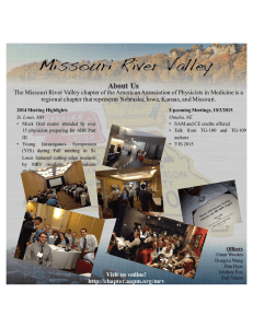 The Missouri River Valley chapter of the American Association of... regional chapter that represents Nebraska, Iowa, Kansas, and Missouri.