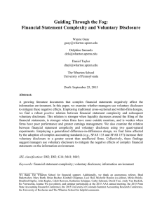 Guiding Through the Fog: Financial Statement Complexity and Voluntary Disclosure