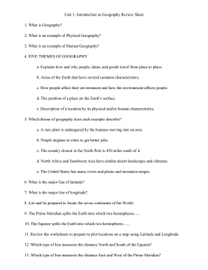 Geography Review Sheet: Intro Concepts & Themes