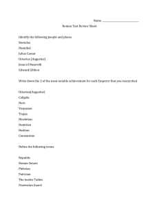 Name ________________________________ Roman Test Review Sheet  Identify the following people and places