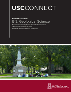 USC B.S. Geological Science Recommendations