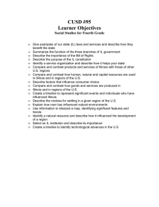 CUSD #95 Learner Objectives Social Studies for Fourth Grade