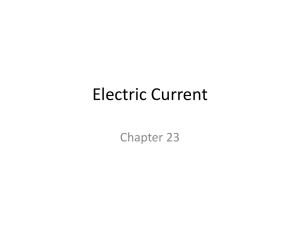 Electric Current Chapter 23