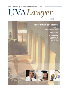 UVA Law: Public Service and the Law, Fall 2002