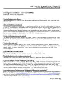Meningococcal Disease Information Sheet