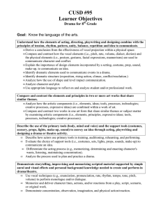 CUSD #95 Learner Objectives Drama for 8 Grade