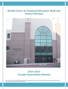 Health	Career	&amp;	Technical	Education,	Math	and Science	Division 2014‐2015