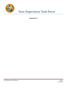User Experience Task Force Appendix C Page 1