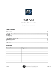 TEST PLAN
