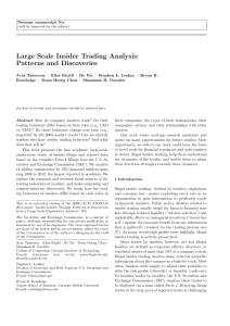 Large Scale Insider Trading Analysis: Patterns and Discoveries