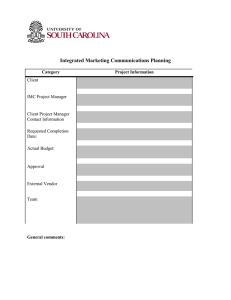 Integrated Marketing Communications Planning