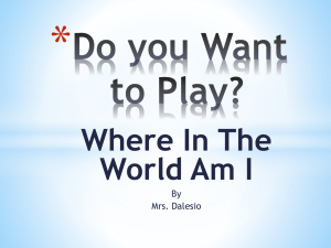 * Where In The World Am I By