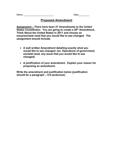 Proposed Amendment