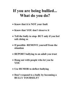 What to Do If You're Being Bullied: A Guide