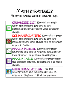 M  ATH STRATEGIES H