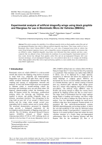 Experimental analysis of artificial dragonfly wings using black graphite