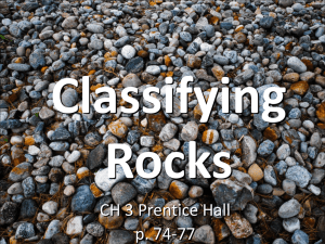 Classifying Rocks CH 3 Prentice Hall p. 74-77