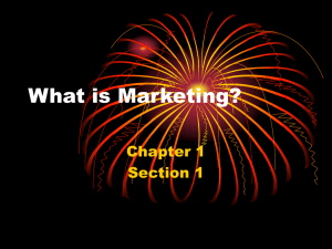 What is Marketing? Chapter 1 Section 1