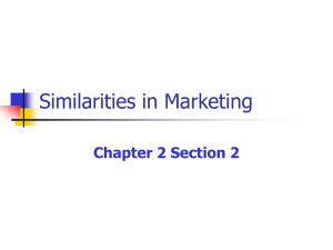 Similarities in Marketing Chapter 2 Section 2