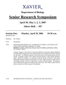 Senior Research Symposium  Department of Biology