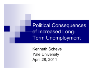 Political Consequences of Increased Long of Increased Long- Term Unemployment