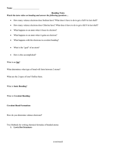 Name Bonding Notes